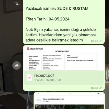 Blue Sky Organizasyon Ürünlerim Teslim Edilmedi Bilgi Yok