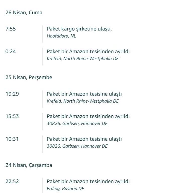 Amazondan Aldığım Ürün Hoofddorp, Nl De Kaldı Ve Teslim Edilmiyor.