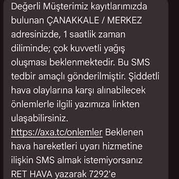 Axa Sigorta Tarafından Telefonuma Gelen Şüpheli SMS'ler