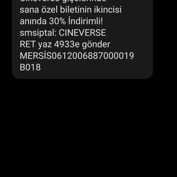 Paribu Cineverse Sürekli Gelen Ve İptal Edilemeyen SMS Reklamları