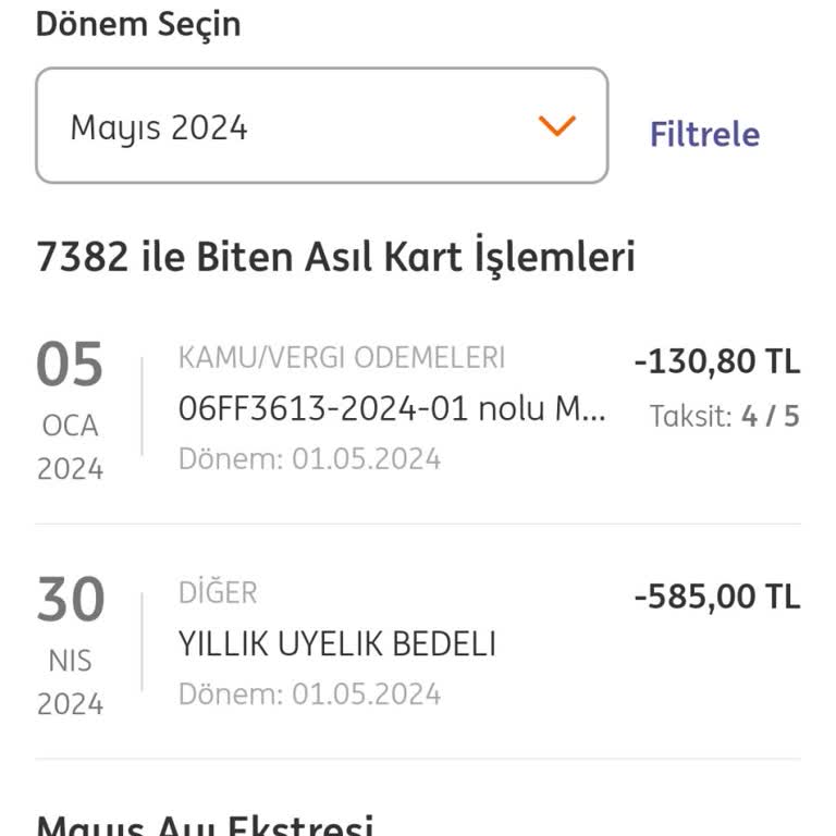 ING Kredi Kartı Yıllık Üyelik Ücreti