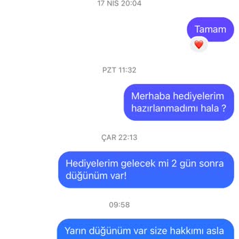 Frezyabukett (Instagram) Instagram Üzerinden Nikah Şekeri Siparişi Problemi