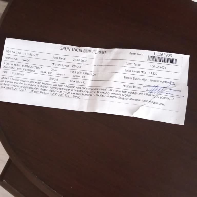 Kiğılı'dan Aldığım Pantolonda Solma Sorunu Ve Mağaza İlgisizliği