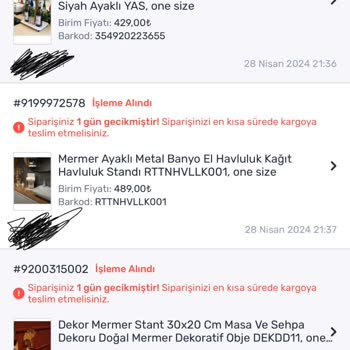 Trendyol Express Kuryesinin Siparişleri Almaması