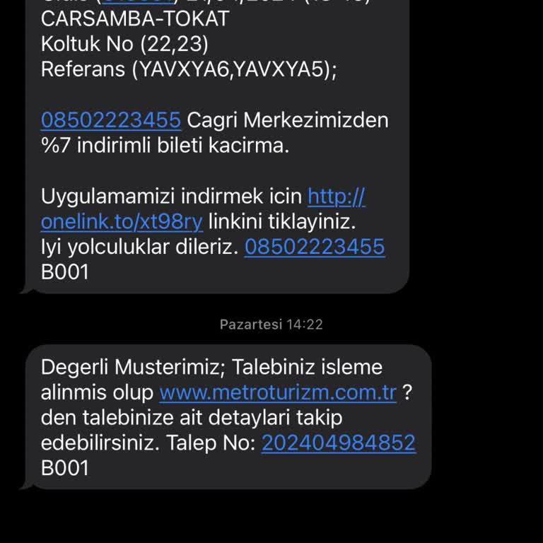 Metro Turizm Paramı İade Etmediler