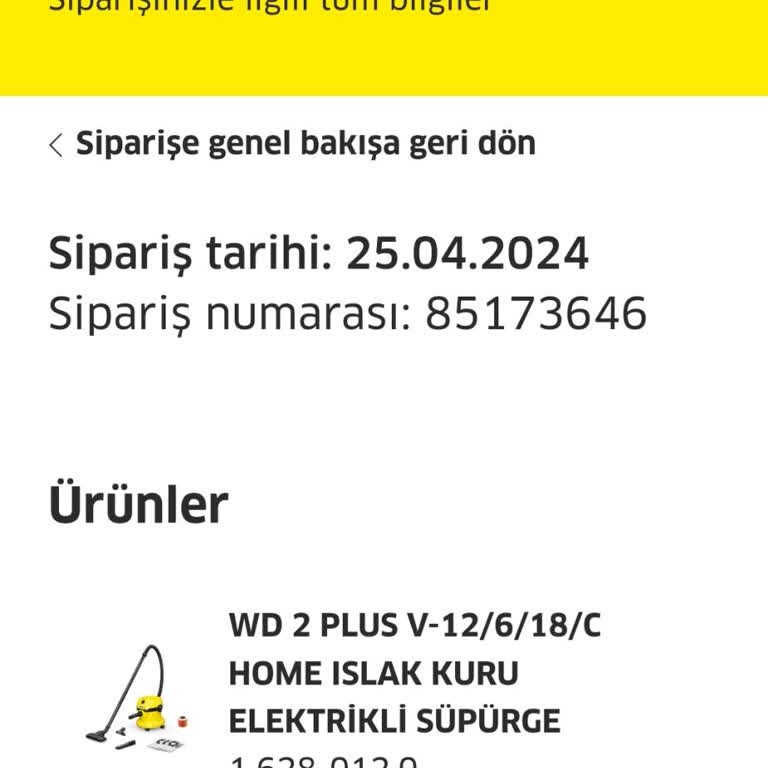 Karcher Online Alışveriş Ürün Gönderilmiyor