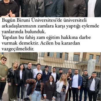 Biruni Üniversitesi Yapılan Zamlara Dur!