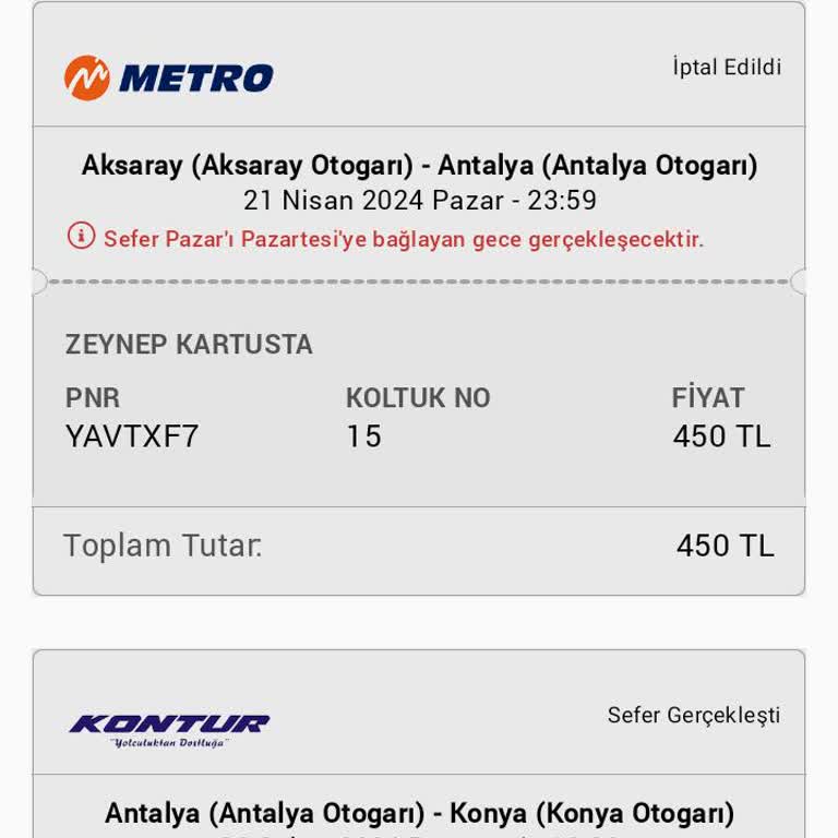 Obilet Para İadem Yapılmadı