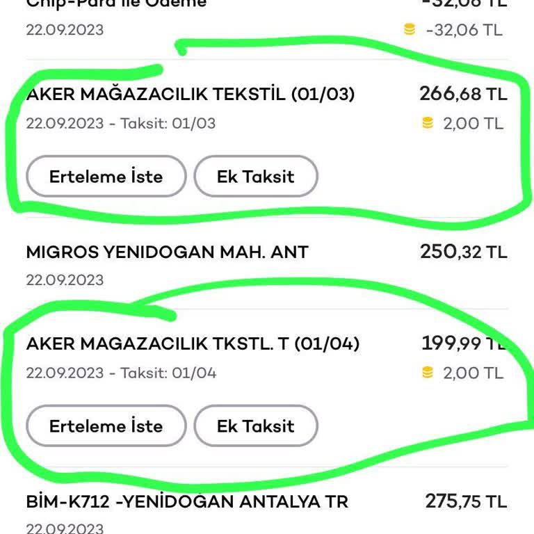 Aker Mağazacılık Aker İki Kez Çekim İşlemi
