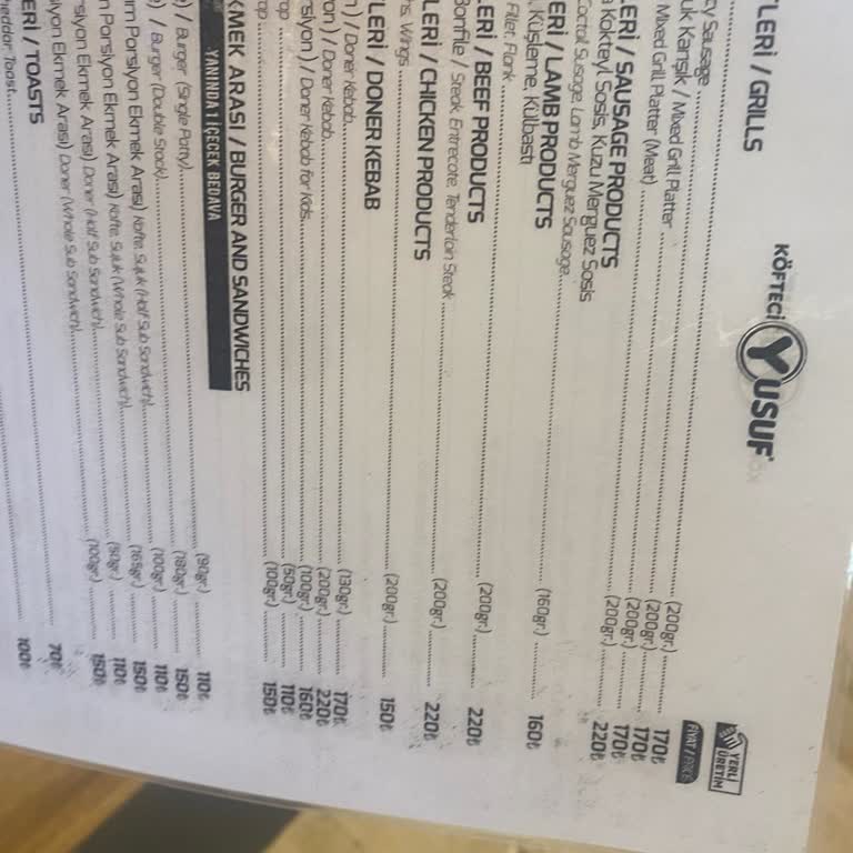 Köfteci Yusuf Fiyat Ve İçerik Uyuşmazlığı