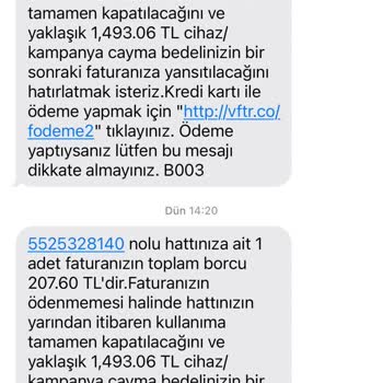 Vodafone Usulsüzce Hattımın Dondurulması