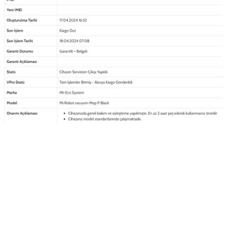 Ouno Servis. Xiaomi Robot Süpürge 2 Defadır Onarılmadı Ve Kullanıcı Ha