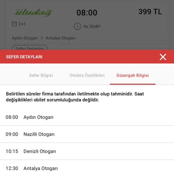 Obilet Hatalı Sefer Bilgileriyle Otobüs Bileti Satıyor