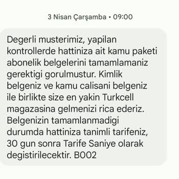 Turkcell Kamu Tarifesinde Kamu Kimliği Sürekli Eksik Evraka Düşüyor!