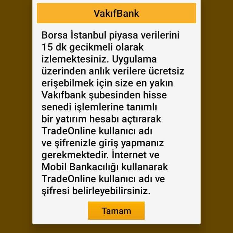 VakıfBank Yatırım İşlemleri Hakkında