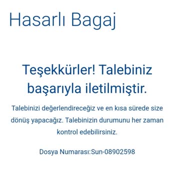 Sunexpress Kırılan Bavulumun Yenisini Vermiyor Dosya Kapatıyor.