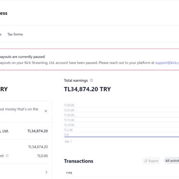 Kick.com Kick Ödememi Yapmıyor 2 Aydır
