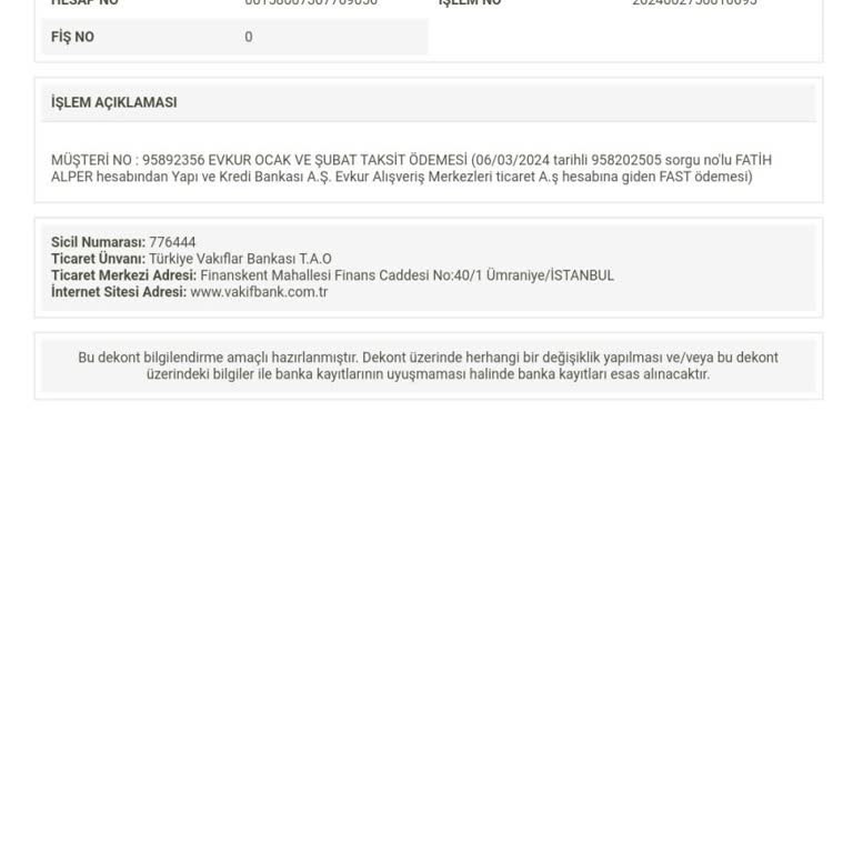 Evkur, Ödediğim Taksiti Ödenmedi Olarak Hakkım Da İcra Dosyası Açıyor