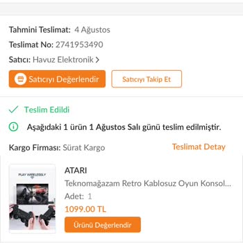 Havuz Elektronik Atari İçin Değişim Talep Ediyoruz