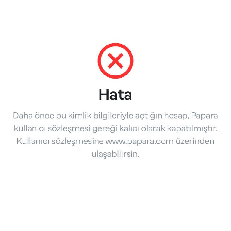Sebepsiz Yere Papara Hesabınız Kalıcı Olarak Ban Yedi Hatası