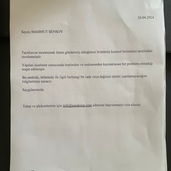 Sneaks Up İmalat Hatasını Kabul Etmemesi Ve Müşteri Memnuniyetsizliği