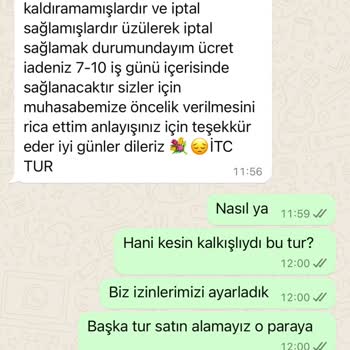 İtc Tur İptal Olan GAP Turu Ama Hala Yapılmayan İade!