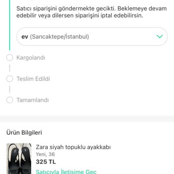 Dolaptan Aldığım Ayakkabının Bana Gönderilmemesi