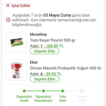 Trendyol Hızlı Market Ve Carrefour Market Mağduriyeti