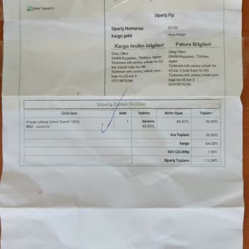 Şeker Sepetim Eksik/ Kalitesiz Ürün Ve Saygısız Üslup