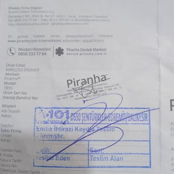 Piranha Wireless Speaker Arızası