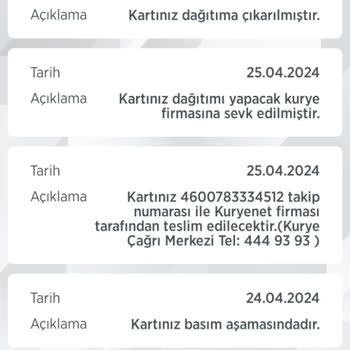 Ziraat Bankası Ziraat Kartım Kayboldu Ve Sipariş Verdim Ama Daha Gelmedi.