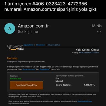 Amazon'da Teslimat Gecikmesi Ve Bilgi Eksikliği