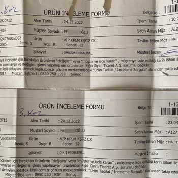 Kiğılı Giyim K***** Dan Aldığım Hatalı Ürün