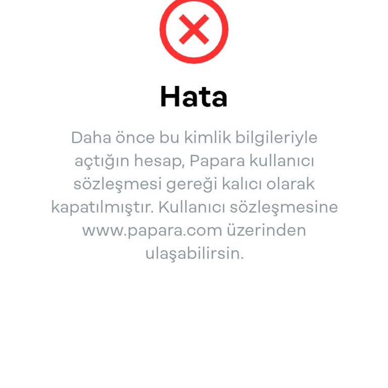 Papara Hesabım Kalıcı Olarak Kapatıldı