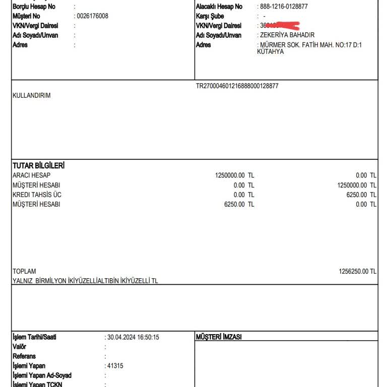 Akbank Kredi Tahsil Ücreti İadesi