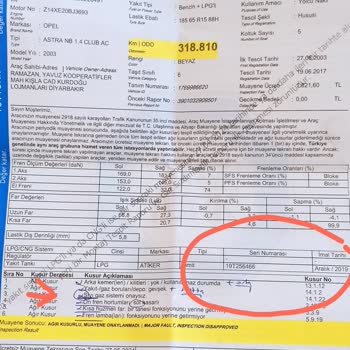 Tüvtürk LPG Tankı Seri Numarasının Yanlış Girilmesi.