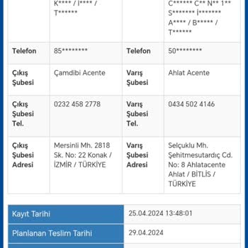 Sürat Kargo Firma Ve Şubesince Mağduriyet