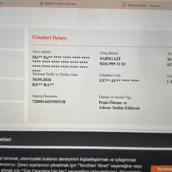 Trendyol Kargo Teslim Edilmemiştir