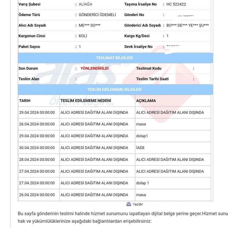 Aras Kargo Her Zamanki Gibi