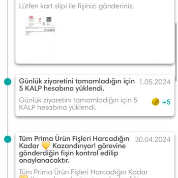 Prima Kulüp Yüklenmeyen Puanlar