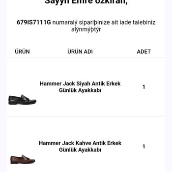 Hammer Jack Ayakkabı İadesi Ve Müşteri Hizmetleri Sorunları