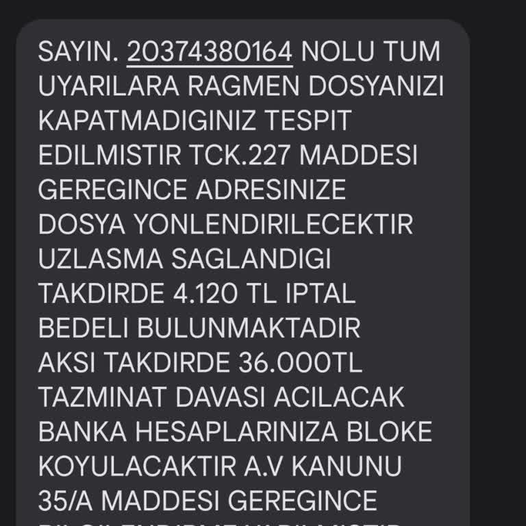 MAVISTIC (SMS) Şikayetçiyim Devamlı Aranıyorum