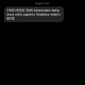 CGV (Mars Media) Cineverse/ CGV Clup SMS Atmaktan Vazgeçmiyor. SMS Ret Yapmıyor