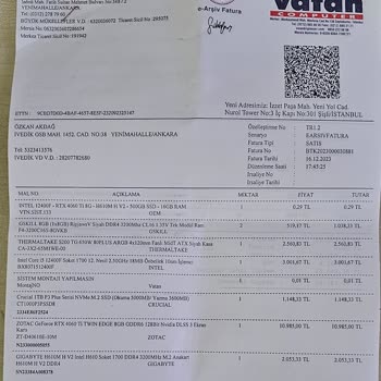 Vatan Bilgisayar Bozulan Ürünün Haksız Olarak Garanti Dışı Bırakmak