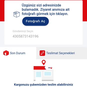 Aras Kargo Üzgünüz Sizi Adresinizde Bulamadık