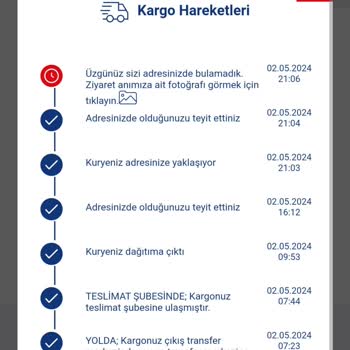 Aras Kargo Üzgünüz Sizi Adresinizde Bulamadık