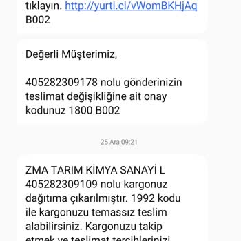Yurtiçi Kargo Yurtiçi Petek Şube Kişilere Teslimat Başka Telefon Numarası Kullanımı