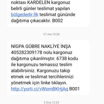 Yurtiçi Kargo Yurtiçi Petek Şube Kişilere Teslimat Başka Telefon Numarası Kullanımı