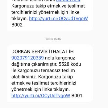 Yurtiçi Kargo Yurtiçi Petek Şube Kişilere Teslimat Başka Telefon Numarası Kullanımı