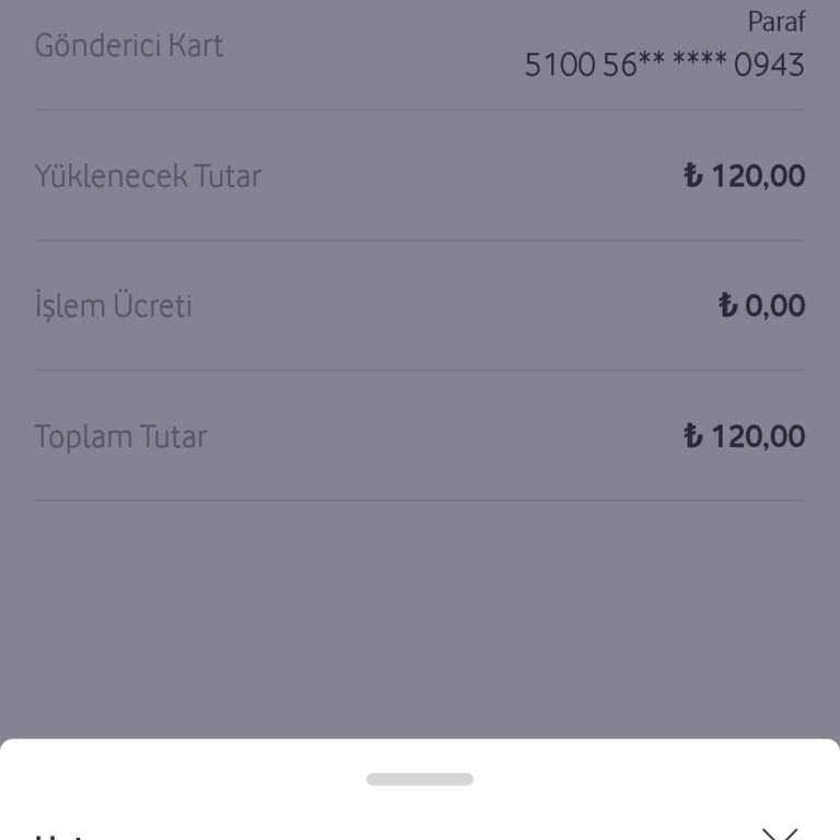 Vodafone Pay Hesabımdaki Cüzdanıma Para Yükleyemiyorum